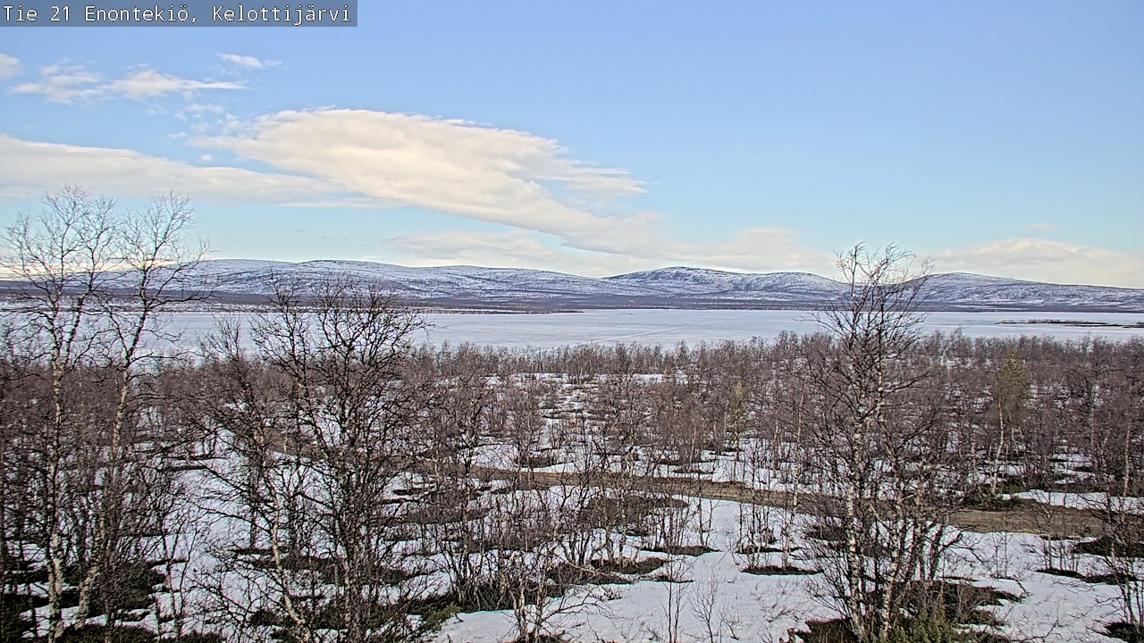 Weather Camera Image Road 21 Enontekiö, Kelottijärvi, Enontekiö, Lappi