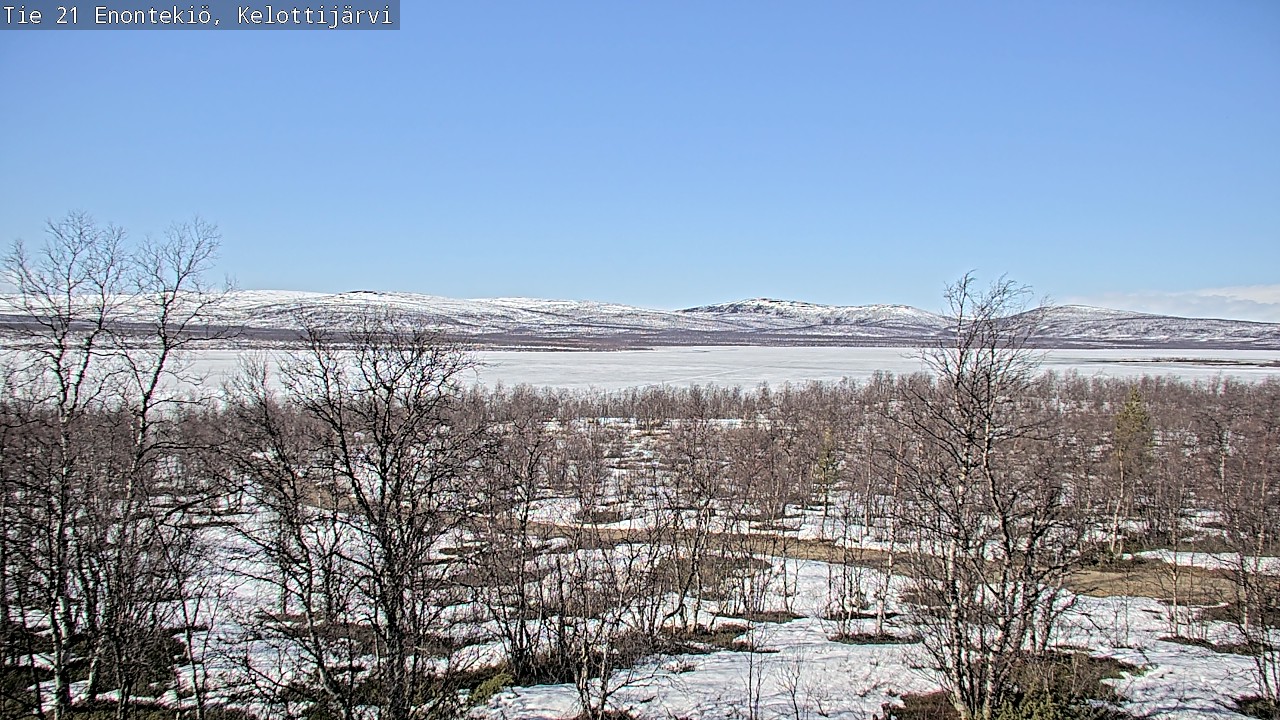 Weather Camera Image Road 21 Enontekiö, Kelottijärvi, Enontekiö, Lappi