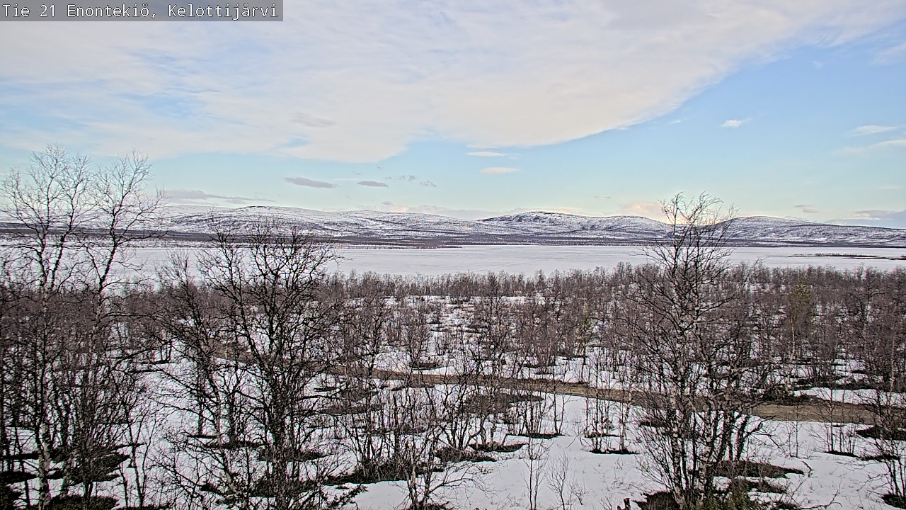 Weather Camera Image Väg 21 Enontekiö, Kelottijärvi, Enontekiö, Lappi