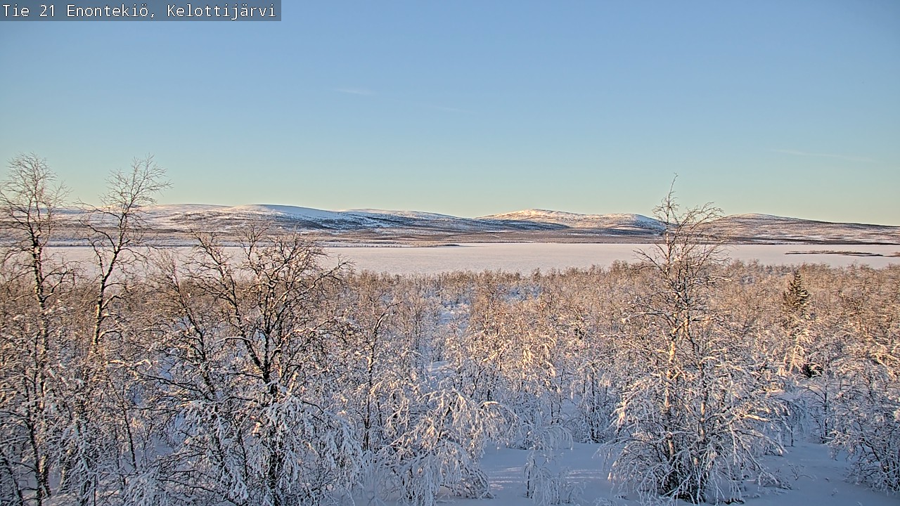 Weather Camera Image Väg 21 Enontekiö, Kelottijärvi, Enontekiö, Lappi