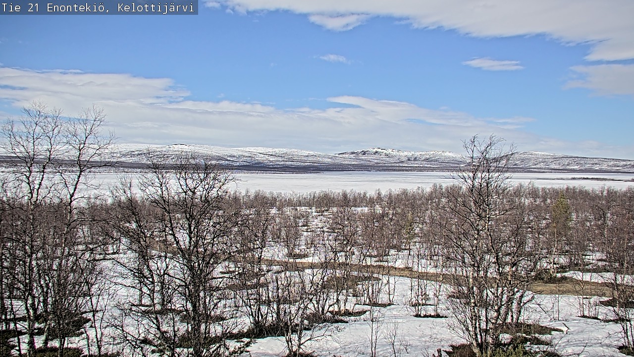 Weather Camera Image Väg 21 Enontekiö, Kelottijärvi, Enontekiö, Lappi
