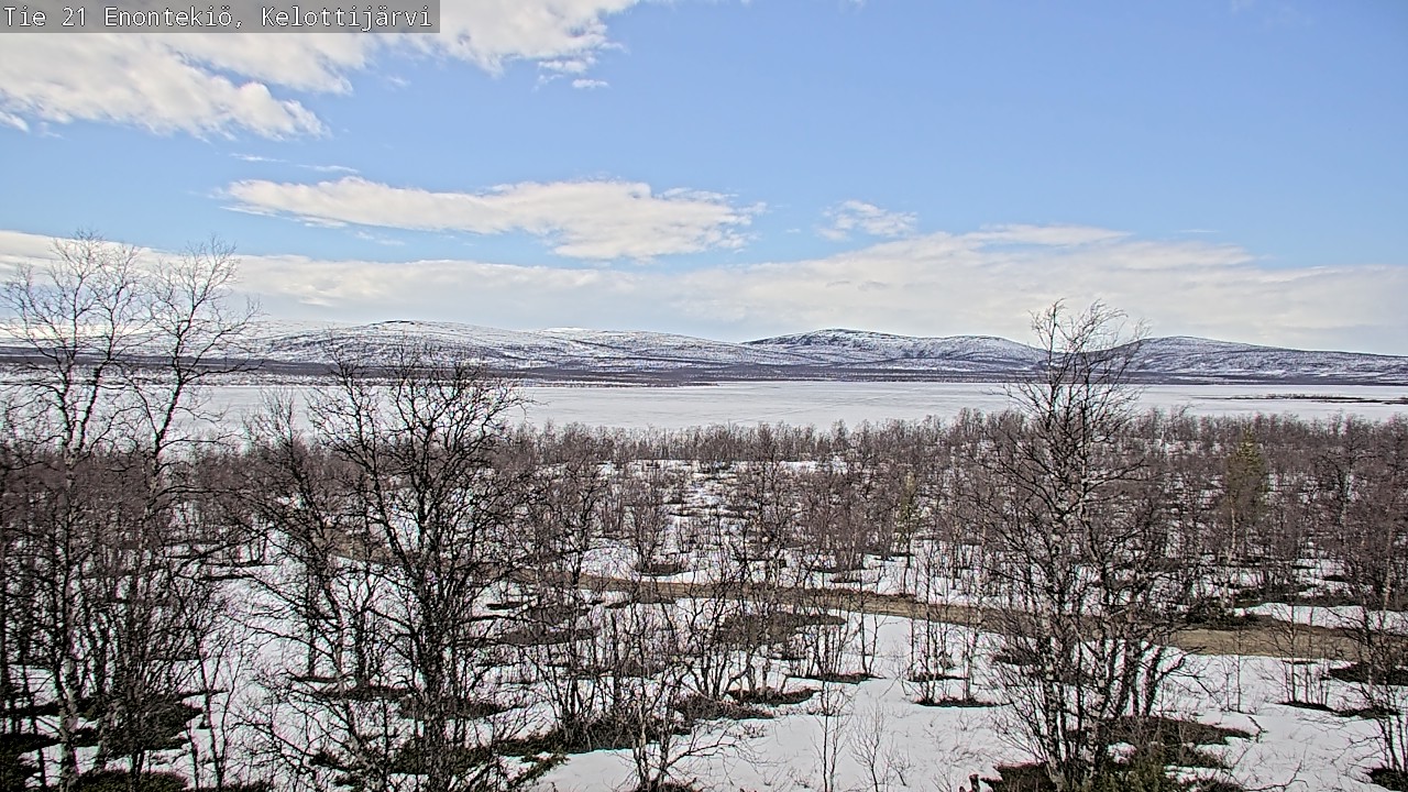 Weather Camera Image Väg 21 Enontekiö, Kelottijärvi, Enontekiö, Lappi