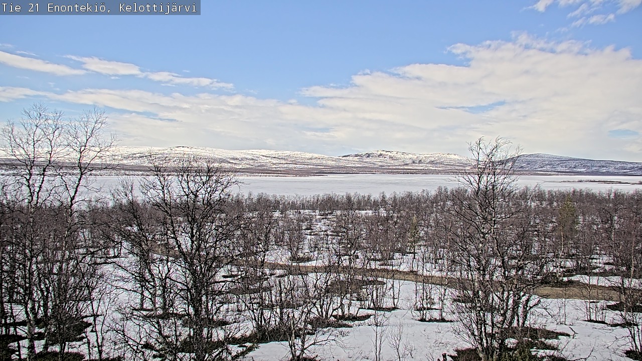Weather Camera Image Väg 21 Enontekiö, Kelottijärvi, Enontekiö, Lappi