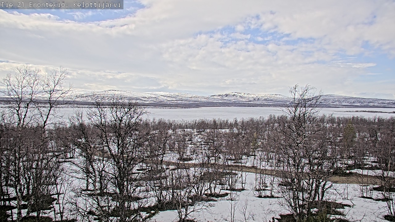 Weather Camera Image Väg 21 Enontekiö, Kelottijärvi, Enontekiö, Lappi