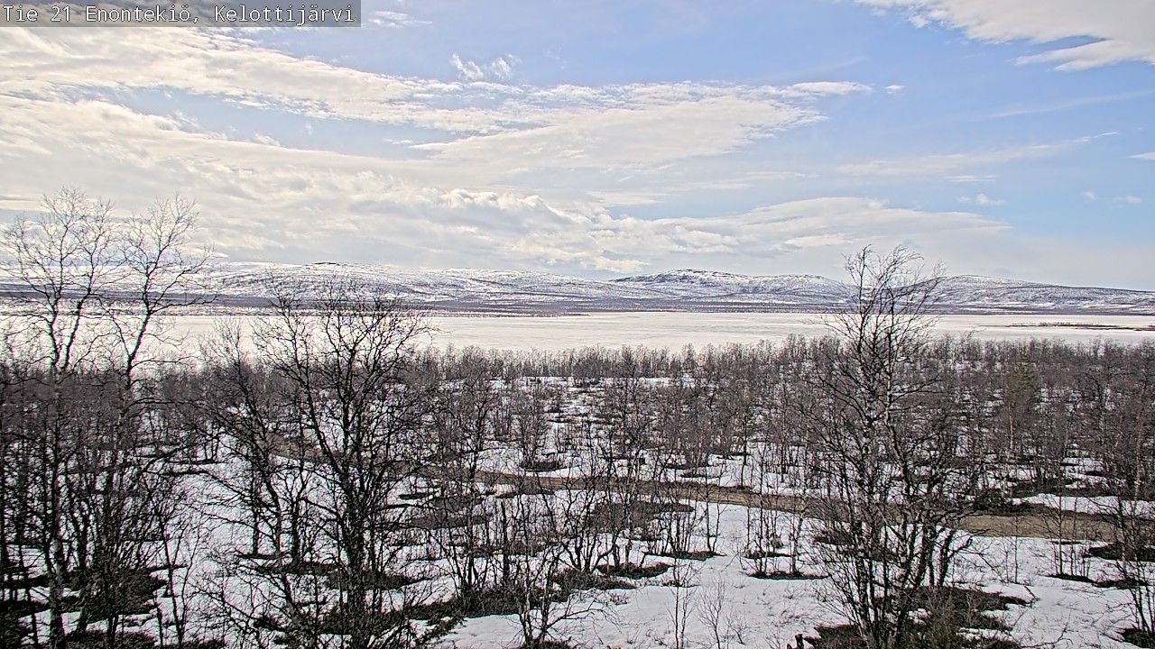 Weather Camera Image Väg 21 Enontekiö, Kelottijärvi, Enontekiö, Lappi