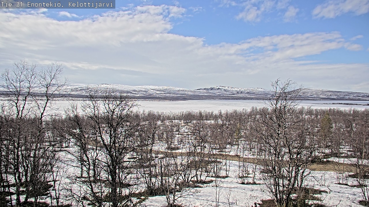 Weather Camera Image Väg 21 Enontekiö, Kelottijärvi, Enontekiö, Lappi