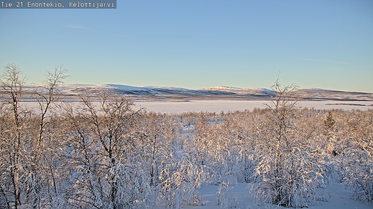 Weather Camera Image Väg 21 Enontekiö, Kelottijärvi, Enontekiö, Lappi
