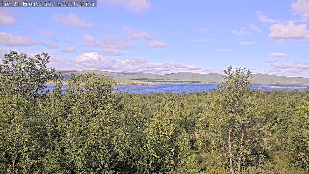 Weather Camera Image Road 21 Enontekiö, Kelottijärvi, Enontekiö, Lappi