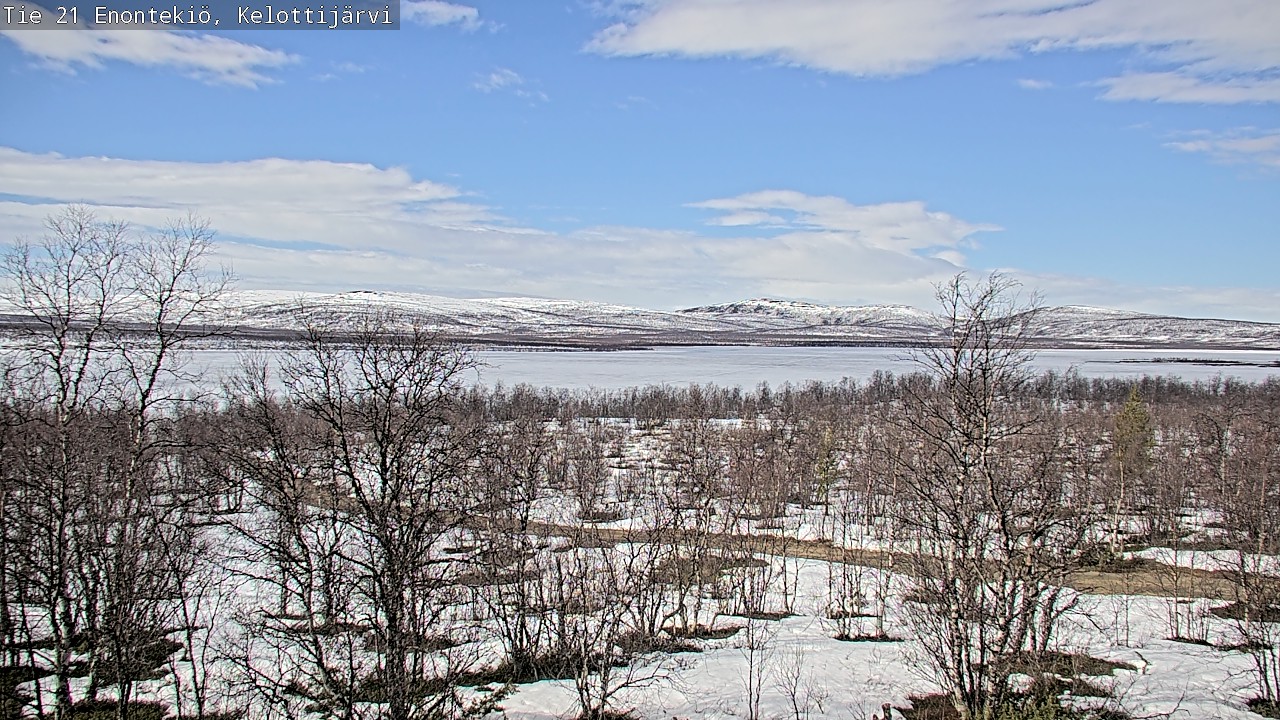 Weather Camera Image Väg 21 Enontekiö, Kelottijärvi, Enontekiö, Lappi