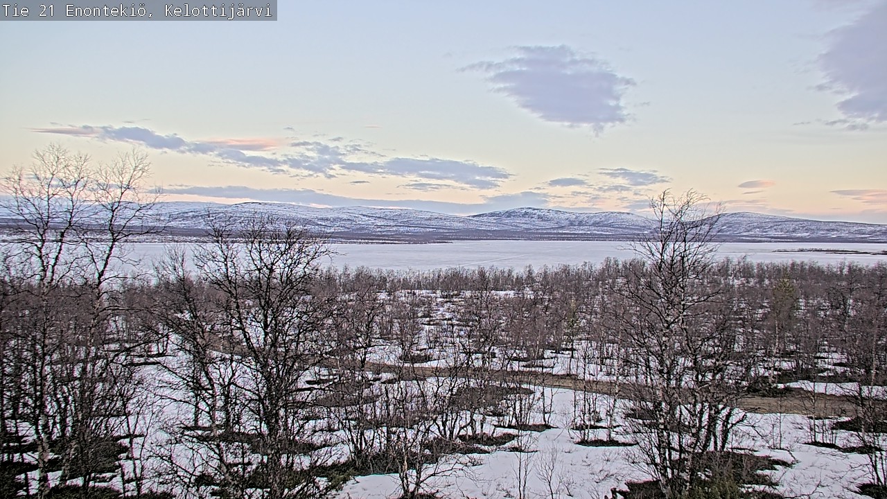Weather Camera Image Road 21 Enontekiö, Kelottijärvi, Enontekiö, Lappi