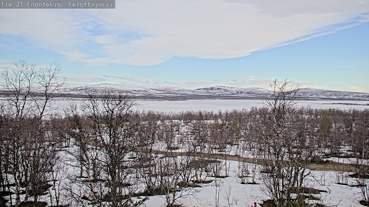 Weather Camera Image Väg 21 Enontekiö, Kelottijärvi, Enontekiö, Lappi