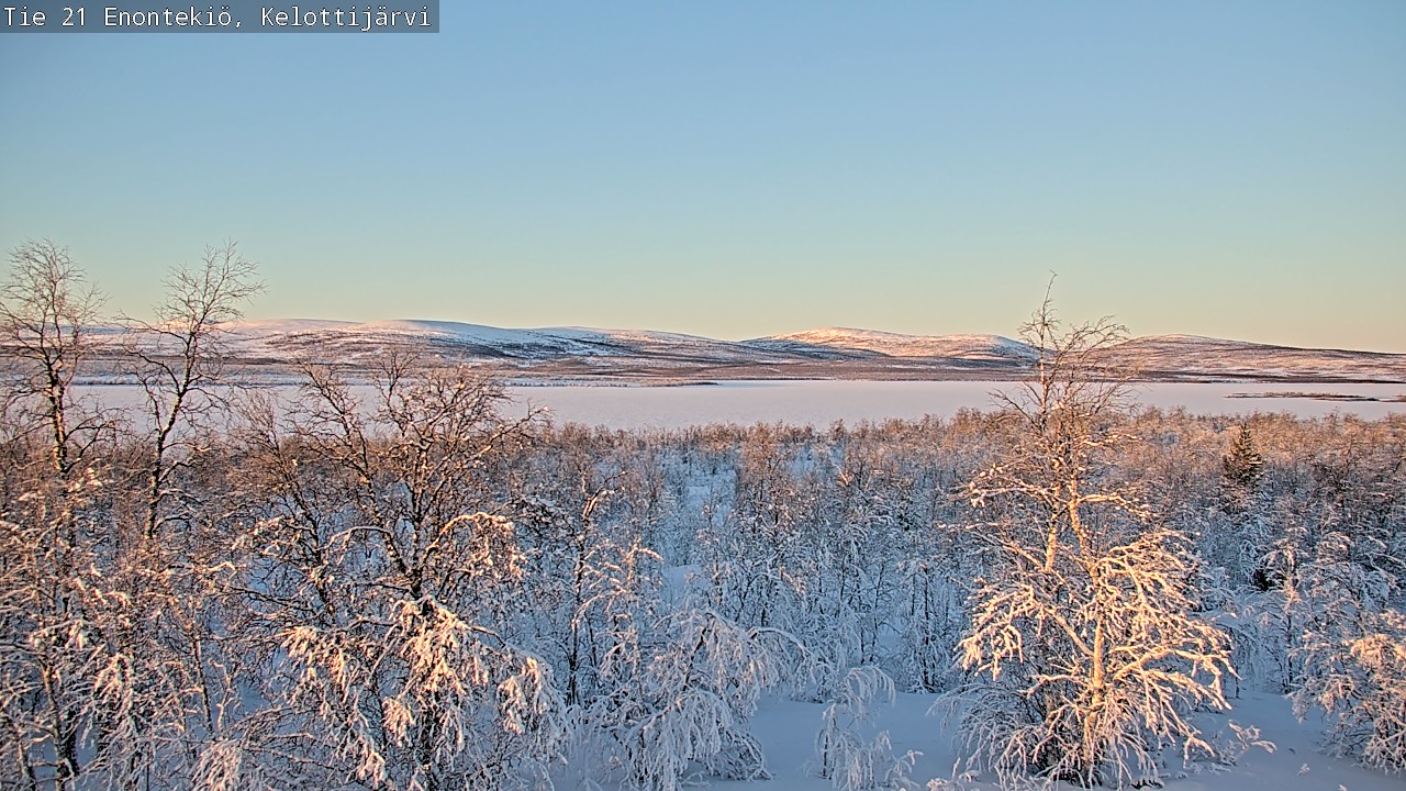 Weather Camera Image Väg 21 Enontekiö, Kelottijärvi, Enontekiö, Lappi