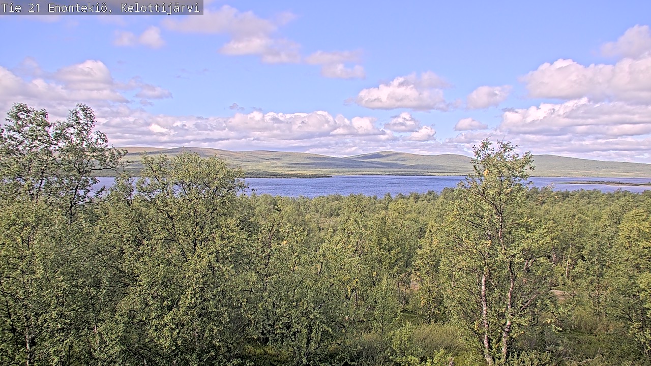 Weather Camera Image Väg 21 Enontekiö, Kelottijärvi, Enontekiö, Lappi