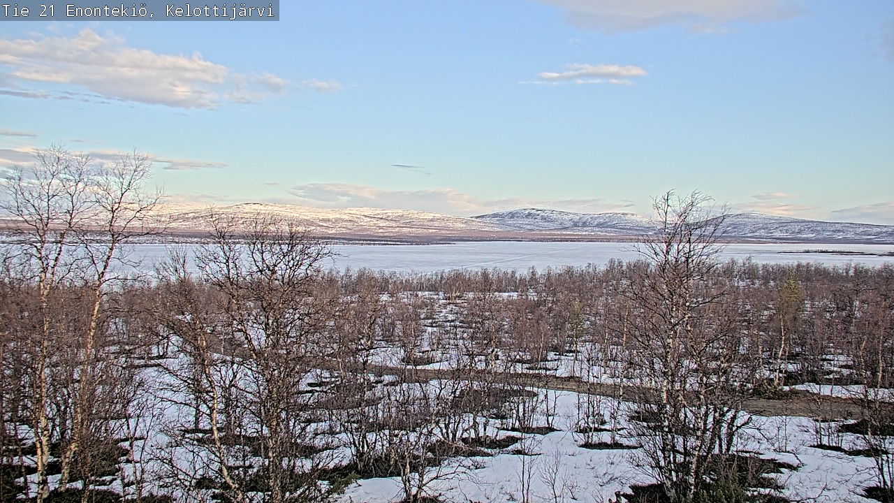 Weather Camera Image Road 21 Enontekiö, Kelottijärvi, Enontekiö, Lappi
