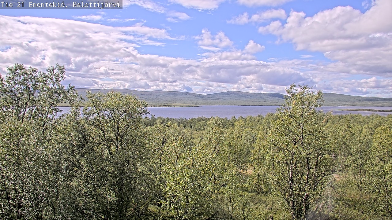 Weather Camera Image Road 21 Enontekiö, Kelottijärvi, Enontekiö, Lappi