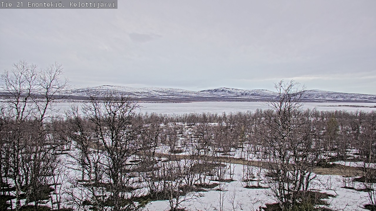 Weather Camera Image Väg 21 Enontekiö, Kelottijärvi, Enontekiö, Lappi