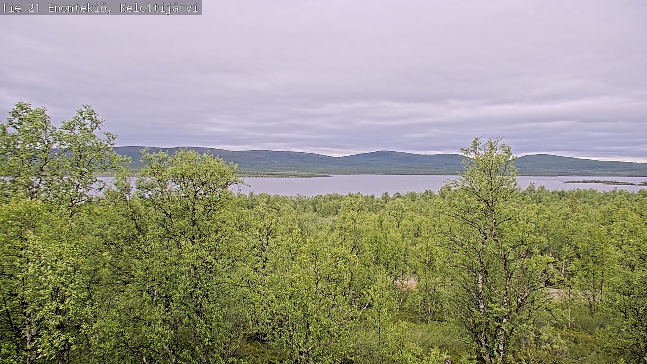 Weather Camera Image Road 21 Enontekiö, Kelottijärvi, Enontekiö, Lappi