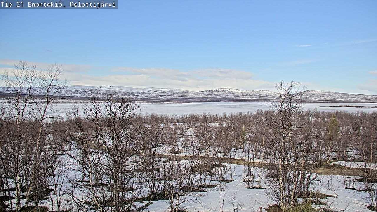 Weather Camera Image Väg 21 Enontekiö, Kelottijärvi, Enontekiö, Lappi