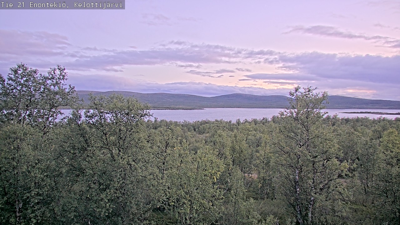Weather Camera Image Road 21 Enontekiö, Kelottijärvi, Enontekiö, Lappi