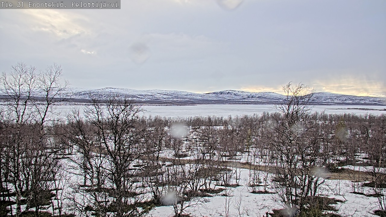 Weather Camera Image Väg 21 Enontekiö, Kelottijärvi, Enontekiö, Lappi