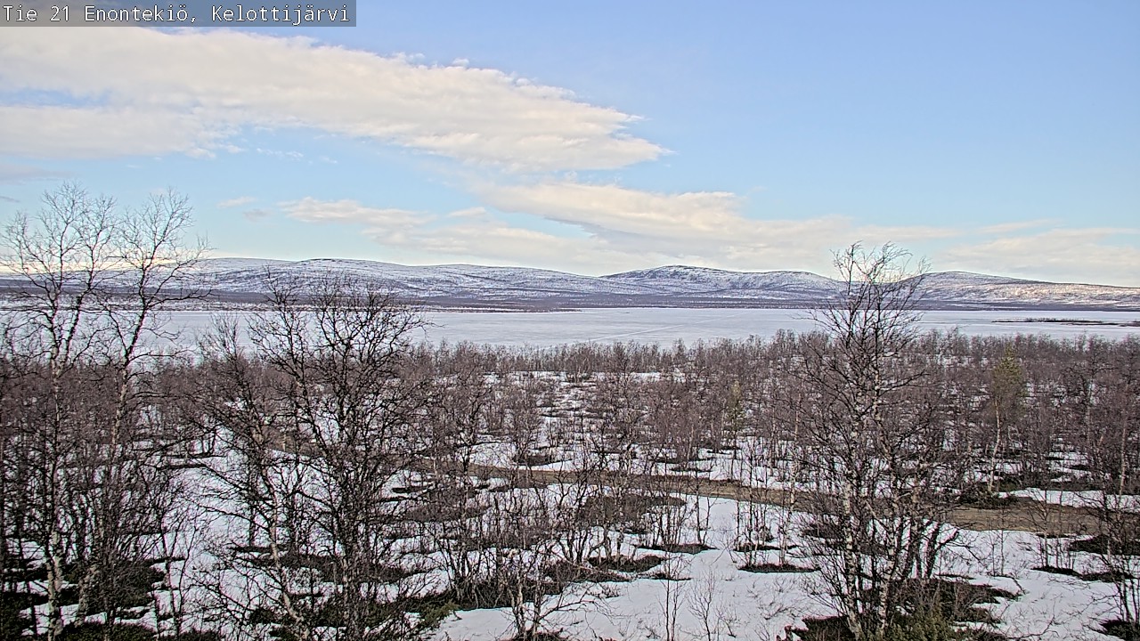 Weather Camera Image Road 21 Enontekiö, Kelottijärvi, Enontekiö, Lappi