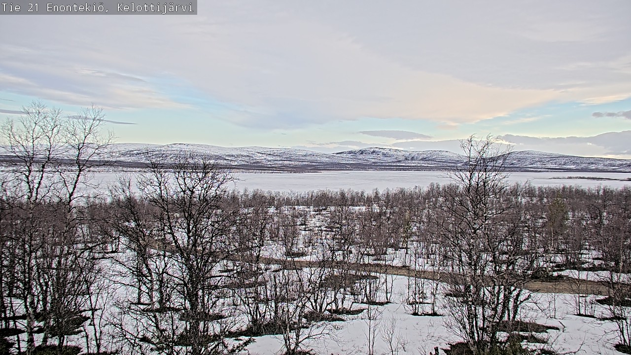 Weather Camera Image Väg 21 Enontekiö, Kelottijärvi, Enontekiö, Lappi