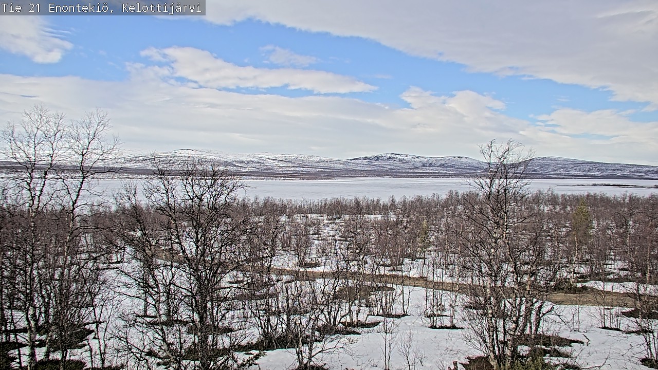 Weather Camera Image Väg 21 Enontekiö, Kelottijärvi, Enontekiö, Lappi