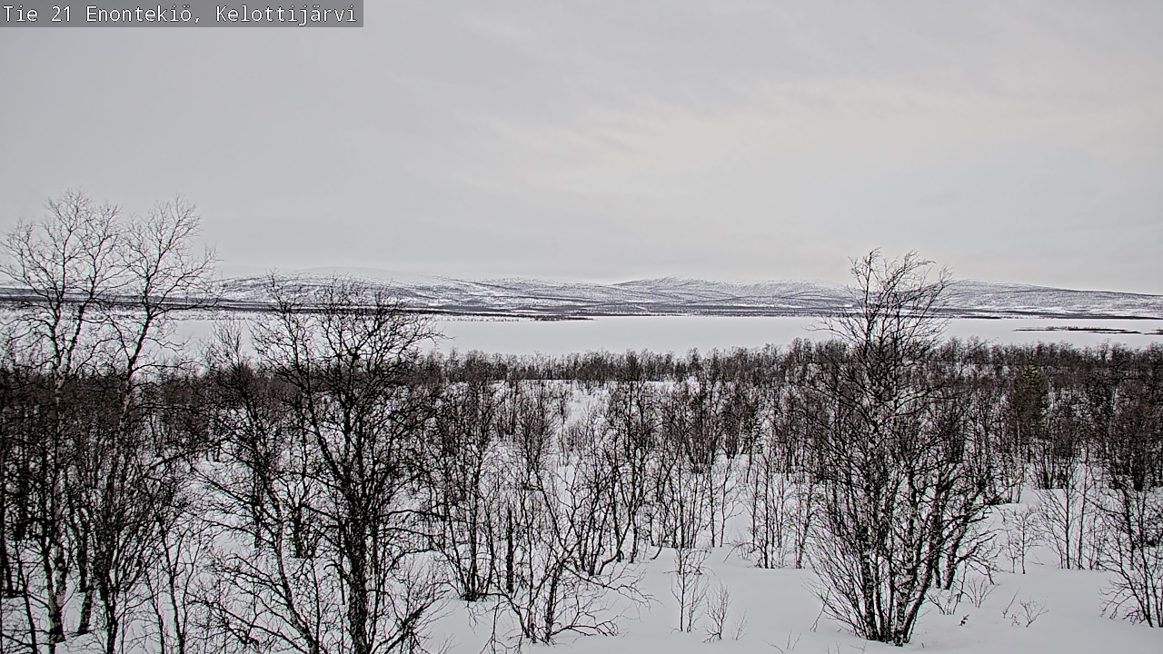 Weather Camera Image Road 21 Enontekiö, Kelottijärvi, Enontekiö, Lappi