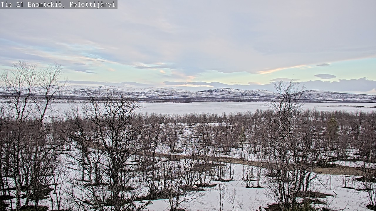 Weather Camera Image Väg 21 Enontekiö, Kelottijärvi, Enontekiö, Lappi