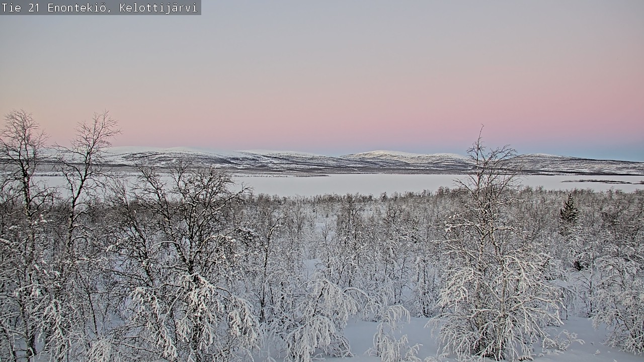 Weather Camera Image Väg 21 Enontekiö, Kelottijärvi, Enontekiö, Lappi