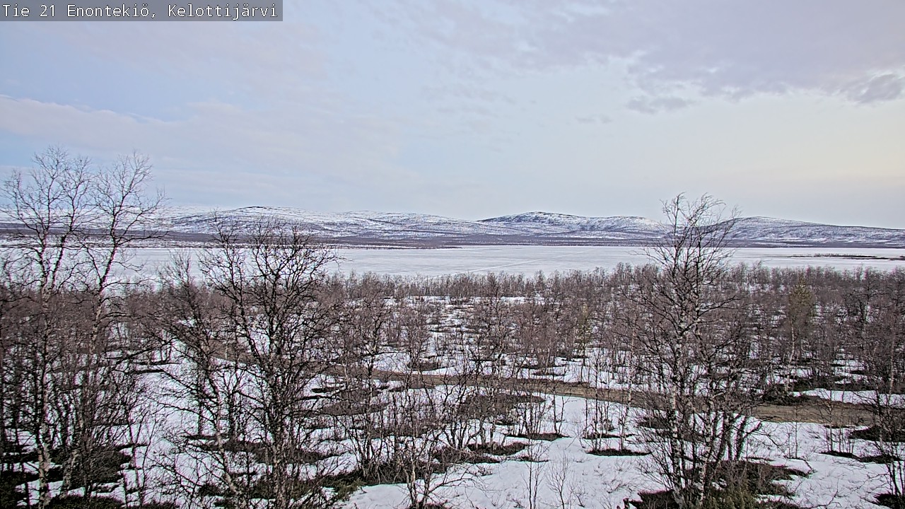 Weather Camera Image Road 21 Enontekiö, Kelottijärvi, Enontekiö, Lappi