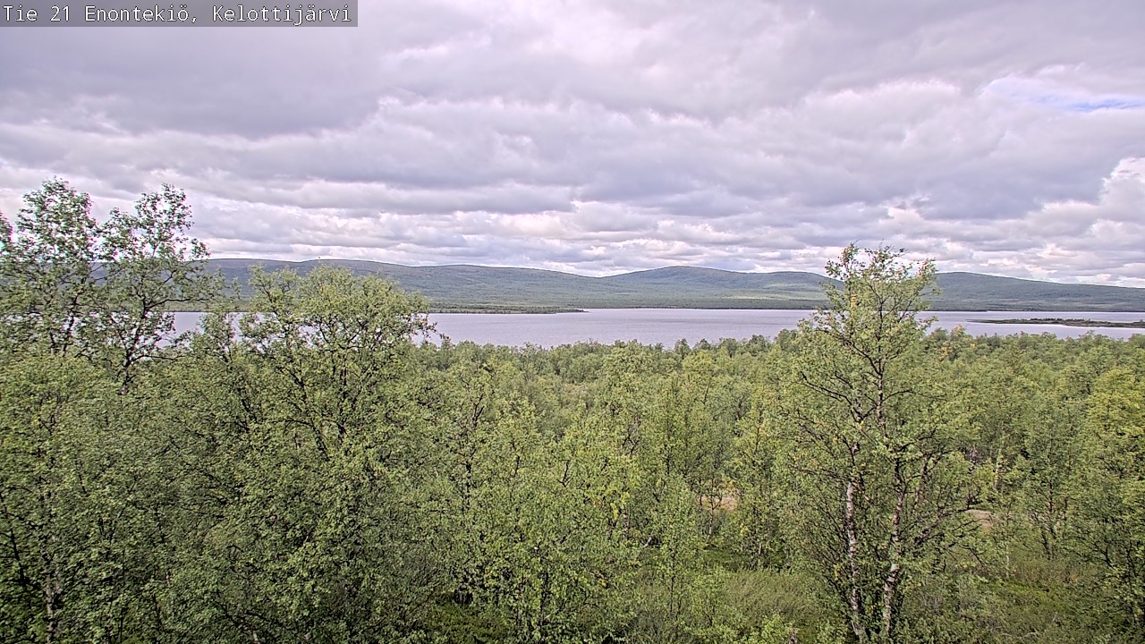 Weather Camera Image Road 21 Enontekiö, Kelottijärvi, Enontekiö, Lappi