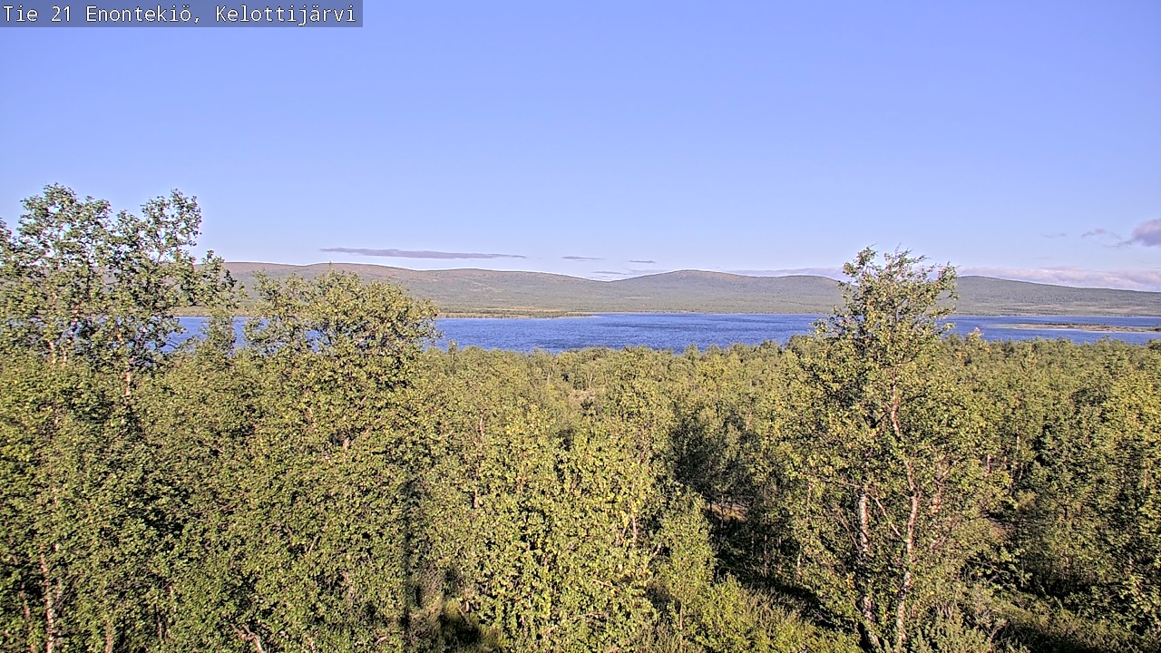 Weather Camera Image Road 21 Enontekiö, Kelottijärvi, Enontekiö, Lappi