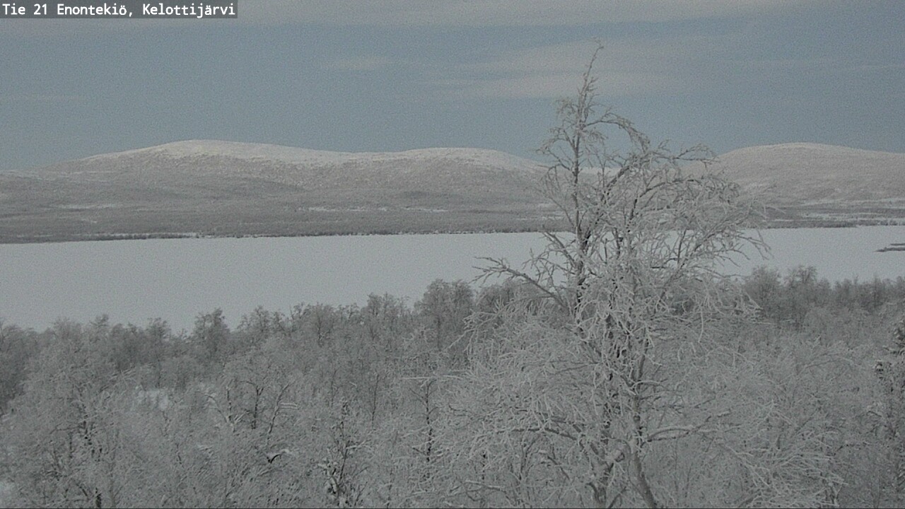 Weather Camera Image Road 21 Enontekiö, Kelottijärvi, Enontekiö, Lappi