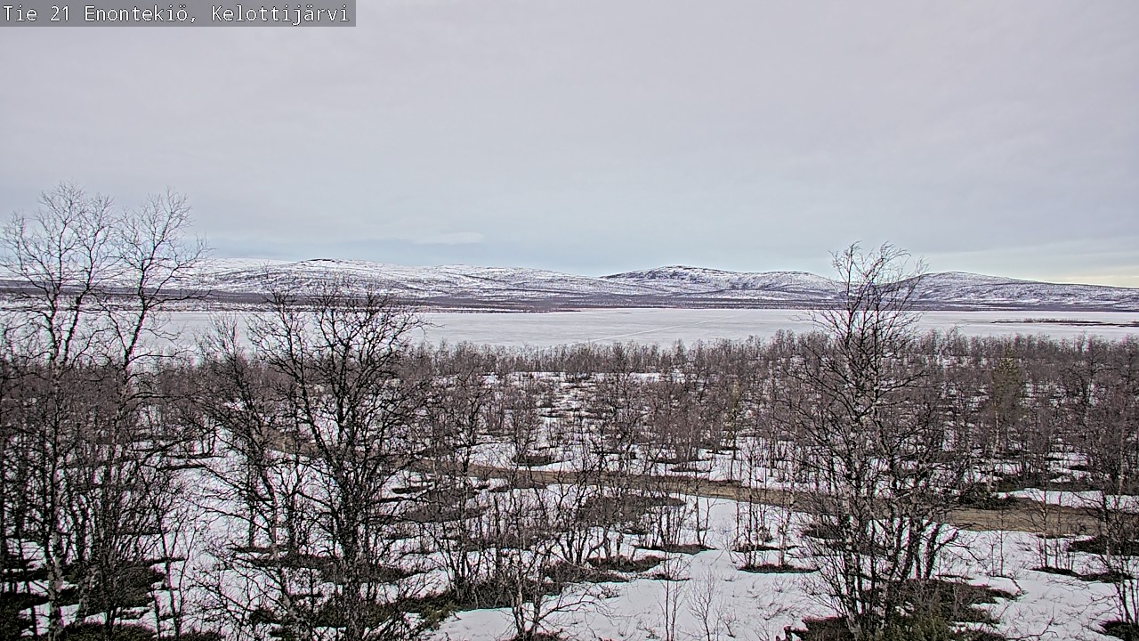 Weather Camera Image Väg 21 Enontekiö, Kelottijärvi, Enontekiö, Lappi