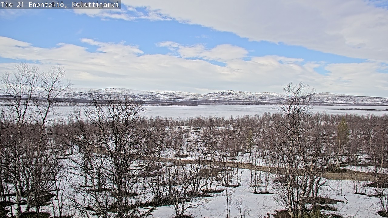 Weather Camera Image Väg 21 Enontekiö, Kelottijärvi, Enontekiö, Lappi
