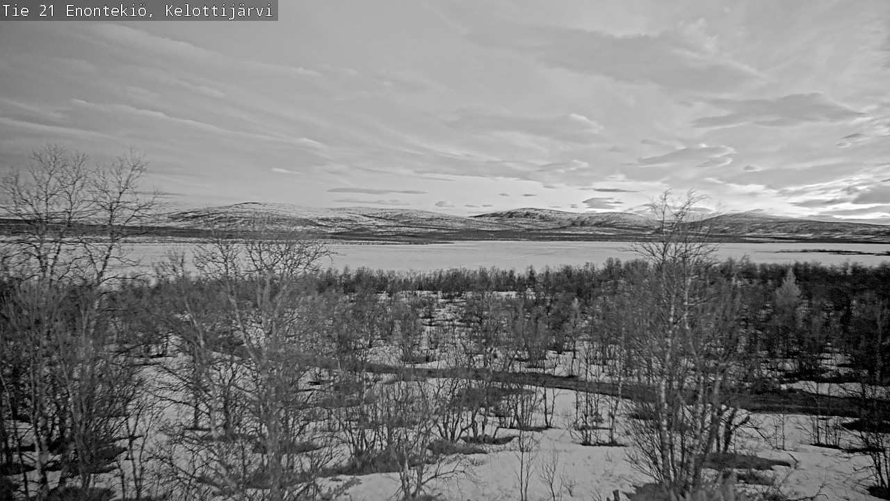 Weather Camera Image Väg 21 Enontekiö, Kelottijärvi, Enontekiö, Lappi