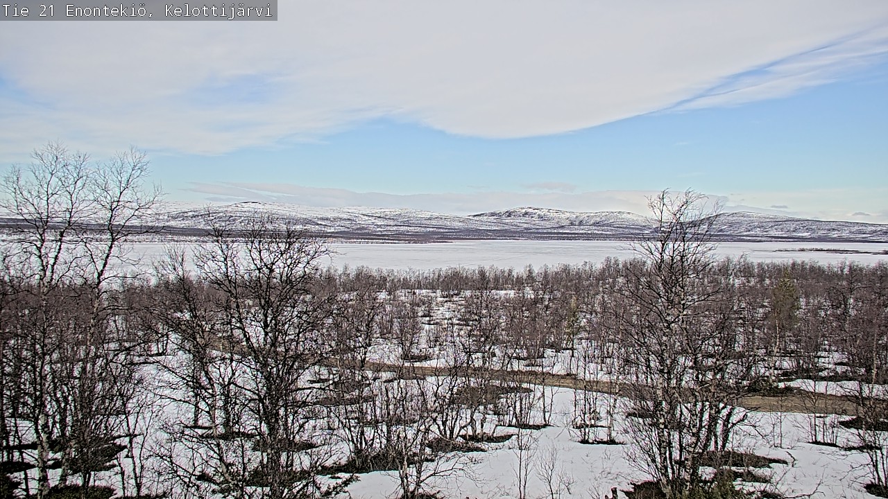 Weather Camera Image Väg 21 Enontekiö, Kelottijärvi, Enontekiö, Lappi