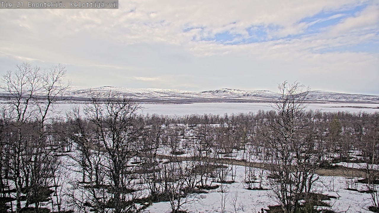 Weather Camera Image Väg 21 Enontekiö, Kelottijärvi, Enontekiö, Lappi