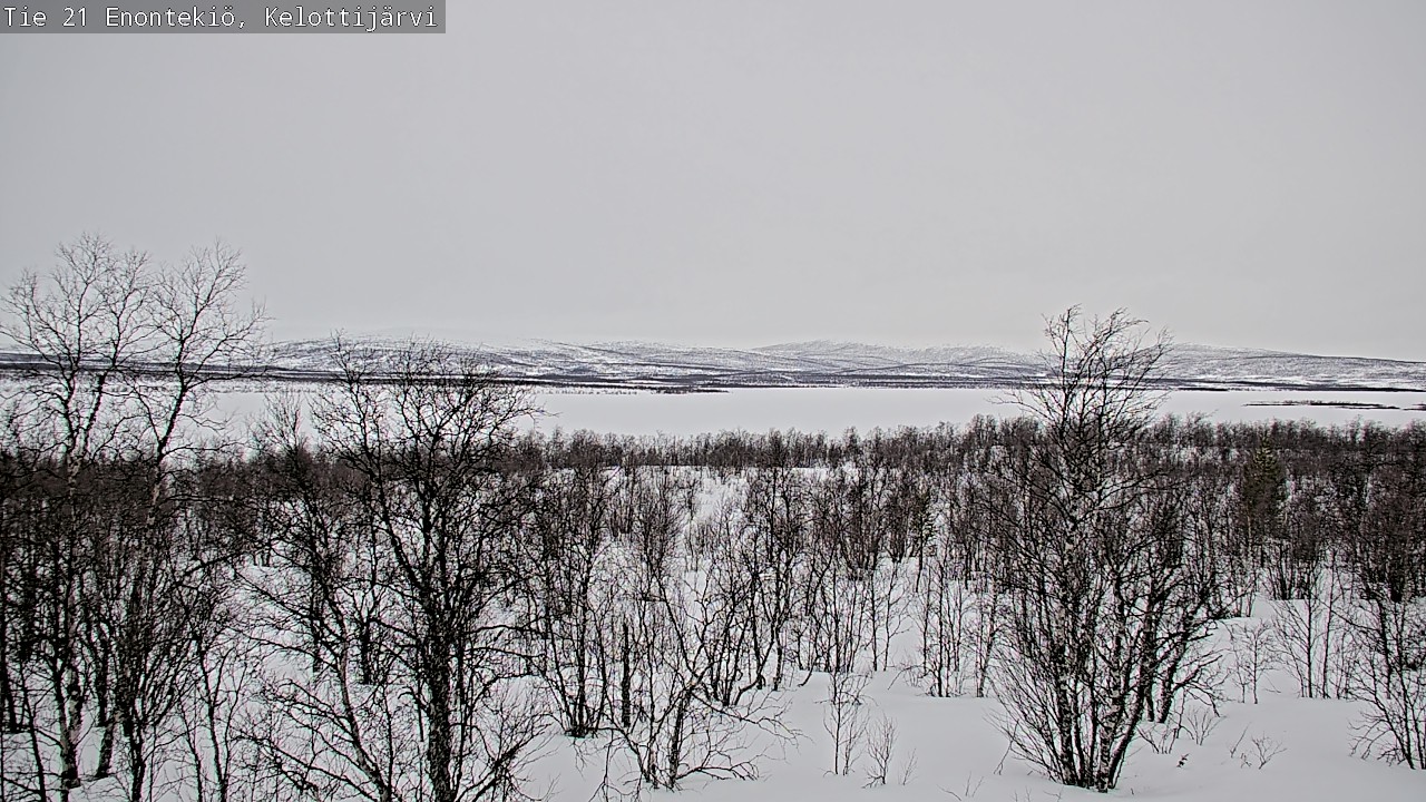 Weather Camera Image Road 21 Enontekiö, Kelottijärvi, Enontekiö, Lappi