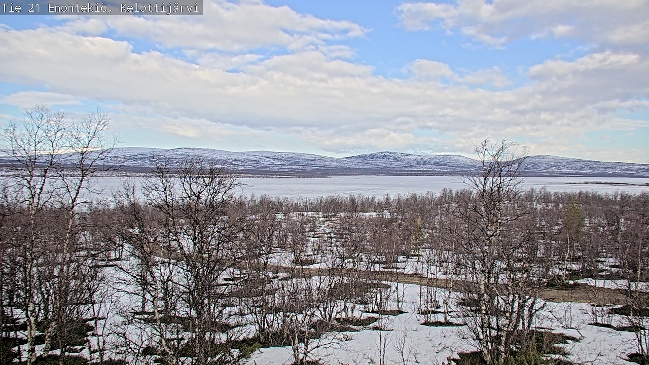 Weather Camera Image Road 21 Enontekiö, Kelottijärvi, Enontekiö, Lappi