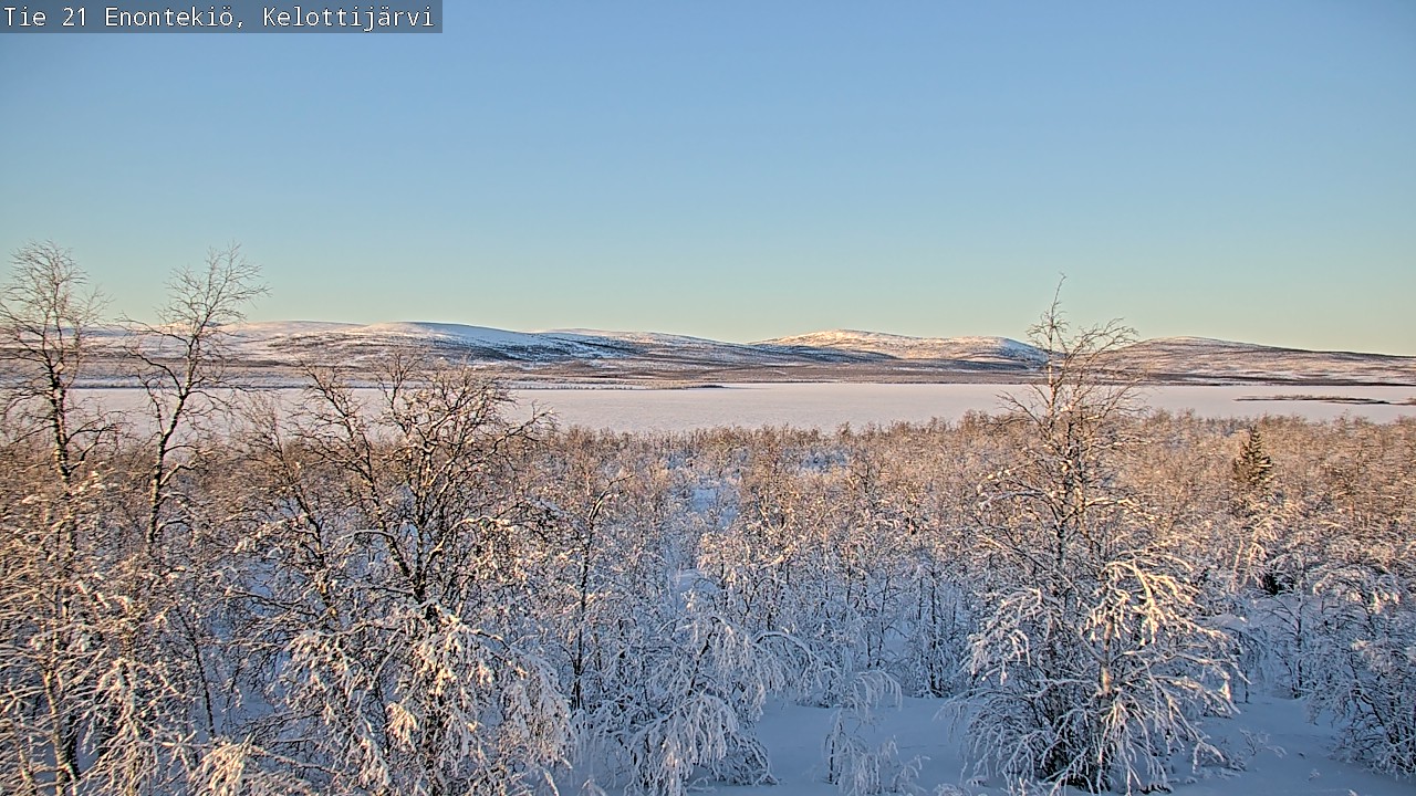 Weather Camera Image Väg 21 Enontekiö, Kelottijärvi, Enontekiö, Lappi