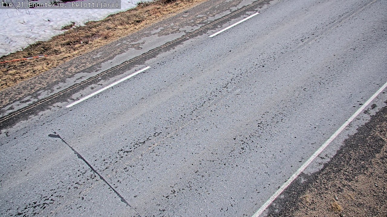 Weather Camera Image Road 21 Enontekiö, Kelottijärvi, Enontekiö, Lappi