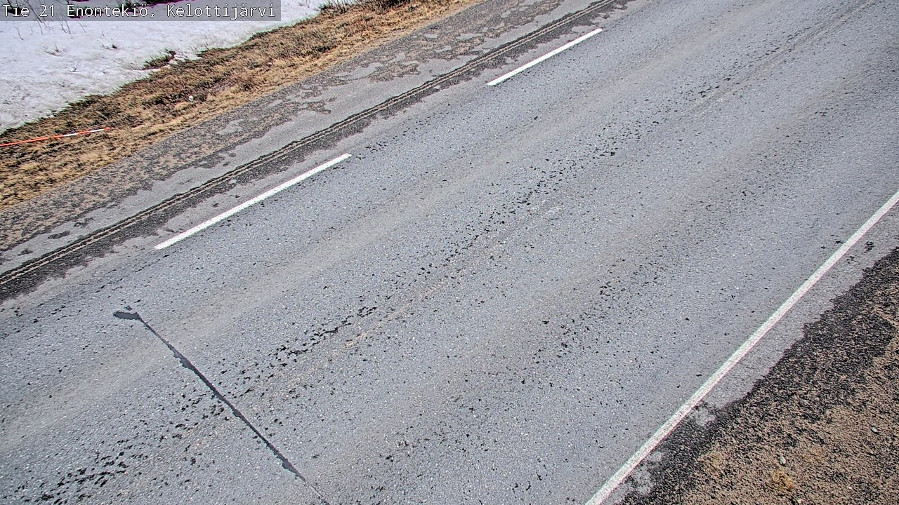 Weather Camera Image Road 21 Enontekiö, Kelottijärvi, Enontekiö, Lappi
