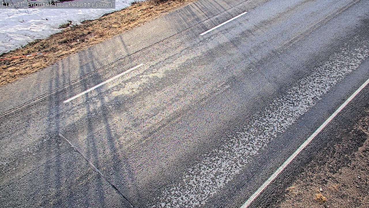 Weather Camera Image Väg 21 Enontekiö, Kelottijärvi, Enontekiö, Lappi