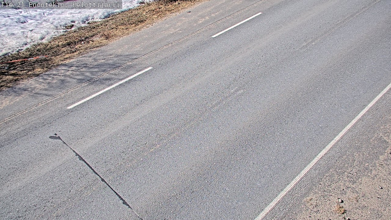 Weather Camera Image Väg 21 Enontekiö, Kelottijärvi, Enontekiö, Lappi