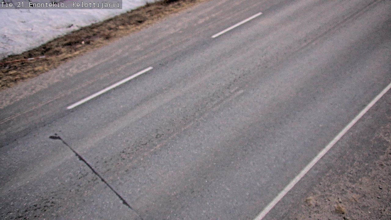 Weather Camera Image Väg 21 Enontekiö, Kelottijärvi, Enontekiö, Lappi