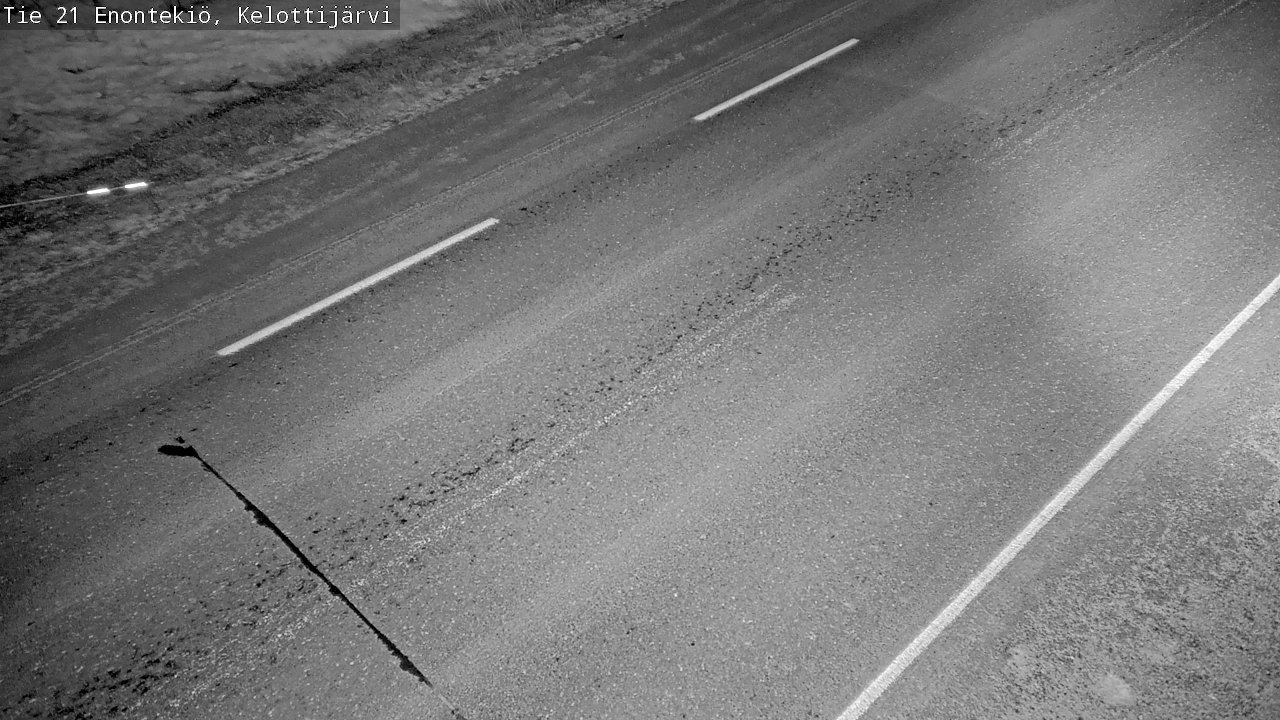 Weather Camera Image Väg 21 Enontekiö, Kelottijärvi, Enontekiö, Lappi