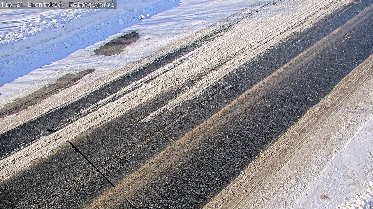Weather Camera Image Road 21 Enontekiö, Kelottijärvi, Enontekiö, Lappi