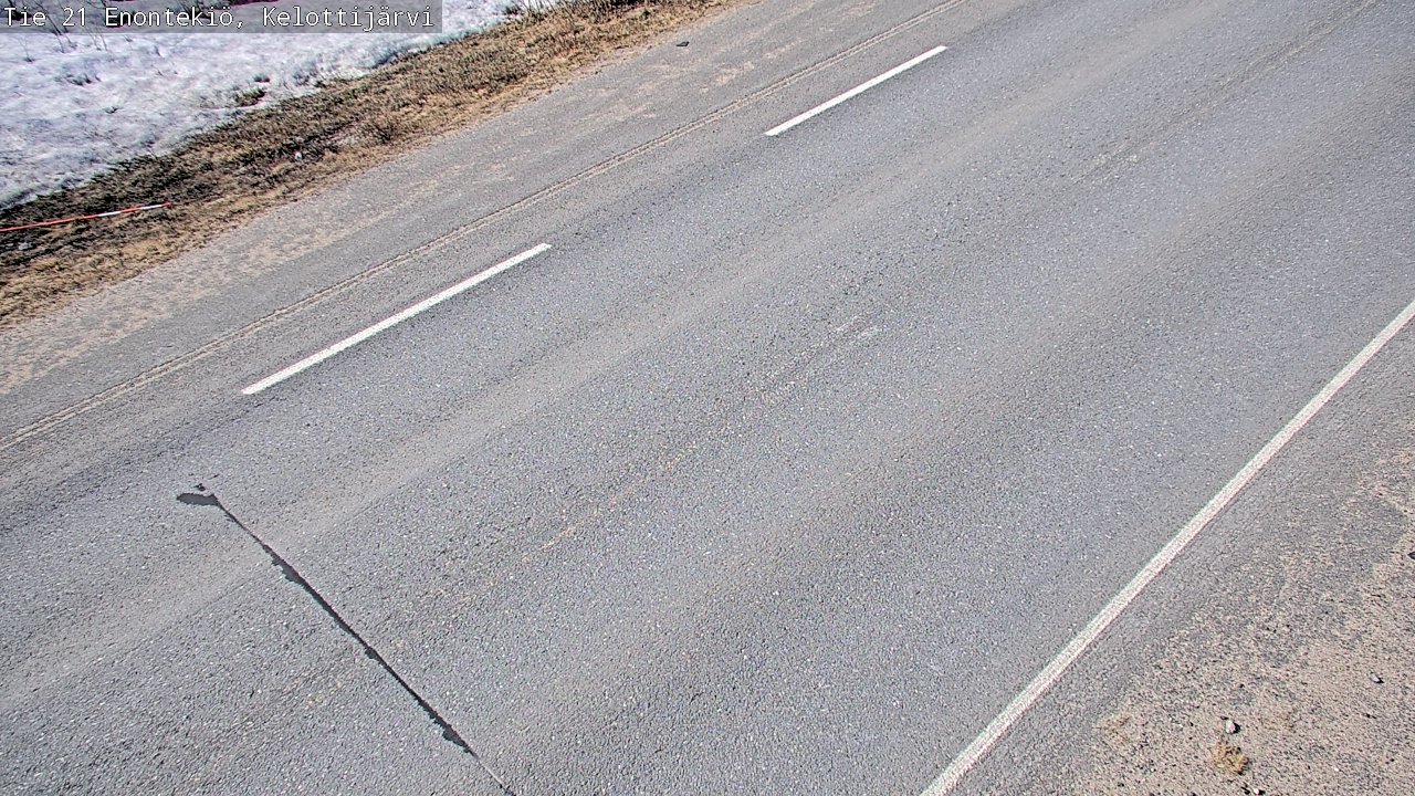 Weather Camera Image Väg 21 Enontekiö, Kelottijärvi, Enontekiö, Lappi